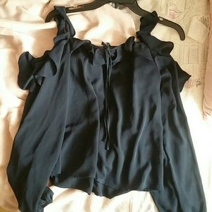 Frill off shoulder blouse top